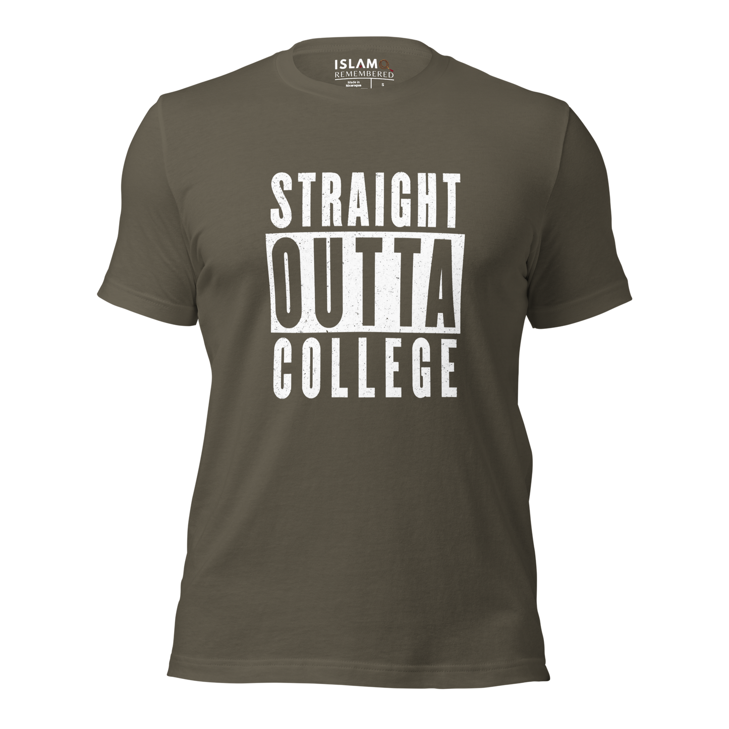 ADULT T-Shirt - STRAIGHT OUTTA COLLEGE