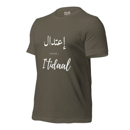 ADULT T-Shirt - I'TIDAAL (BALANCE) Arabic/English - White