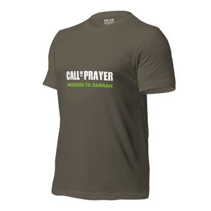 ADULT T-Shirt - CALL OF PRAYER - White/Green