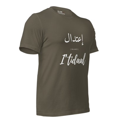 ADULT T-Shirt - I'TIDAAL (BALANCE) Arabic/English - White