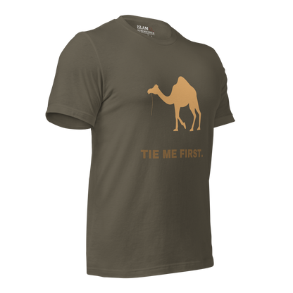 ADULT T-Shirt - TIE ME FIRST - Brown