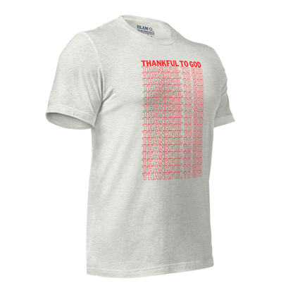 ADULT T-Shirt - THANKFUL TO GOD - Red