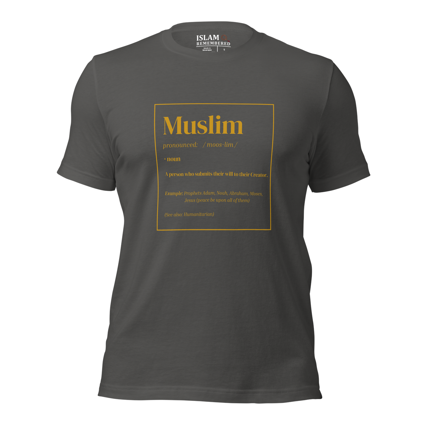 ADULT T-Shirt - MUSLIM DEFINITION - Gold