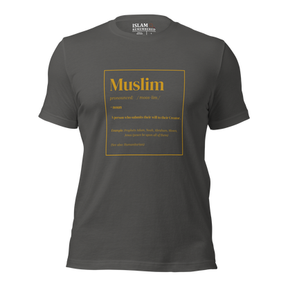 ADULT T-Shirt - MUSLIM DEFINITION - Gold