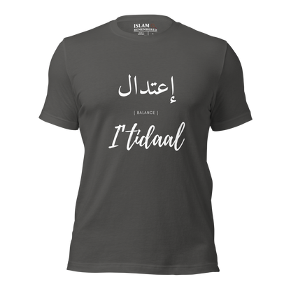 ADULT T-Shirt - I'TIDAAL (BALANCE) Arabic/English - White