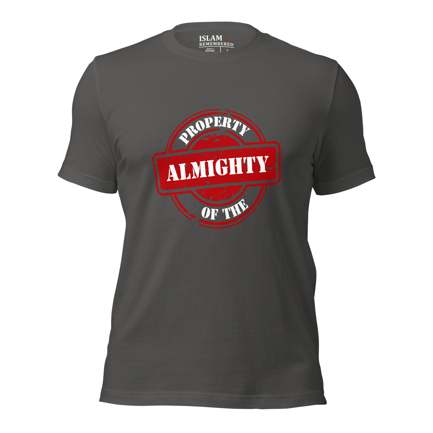 ADULT T-Shirt - PROPERTY OF THE ALMIGHTY - White/White/Red