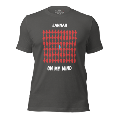 MEN's T-Shirt - JANNAH ON MY MIND - White/Blue