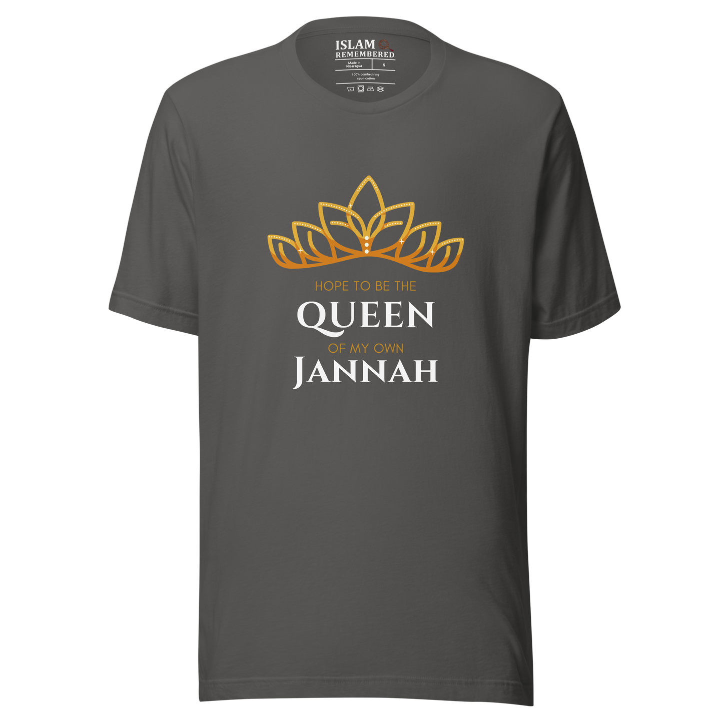 WOMEN's T-Shirt - QUEEN OF MY OWN JANNAH (Tiara) - White