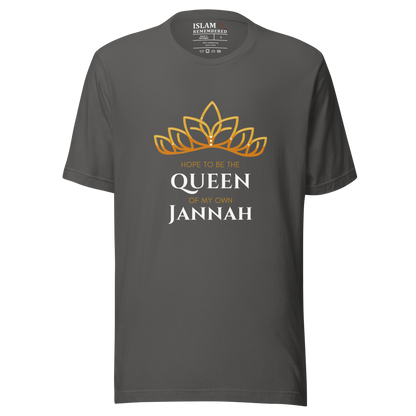 WOMEN's T-Shirt - QUEEN OF MY OWN JANNAH (Tiara) - White