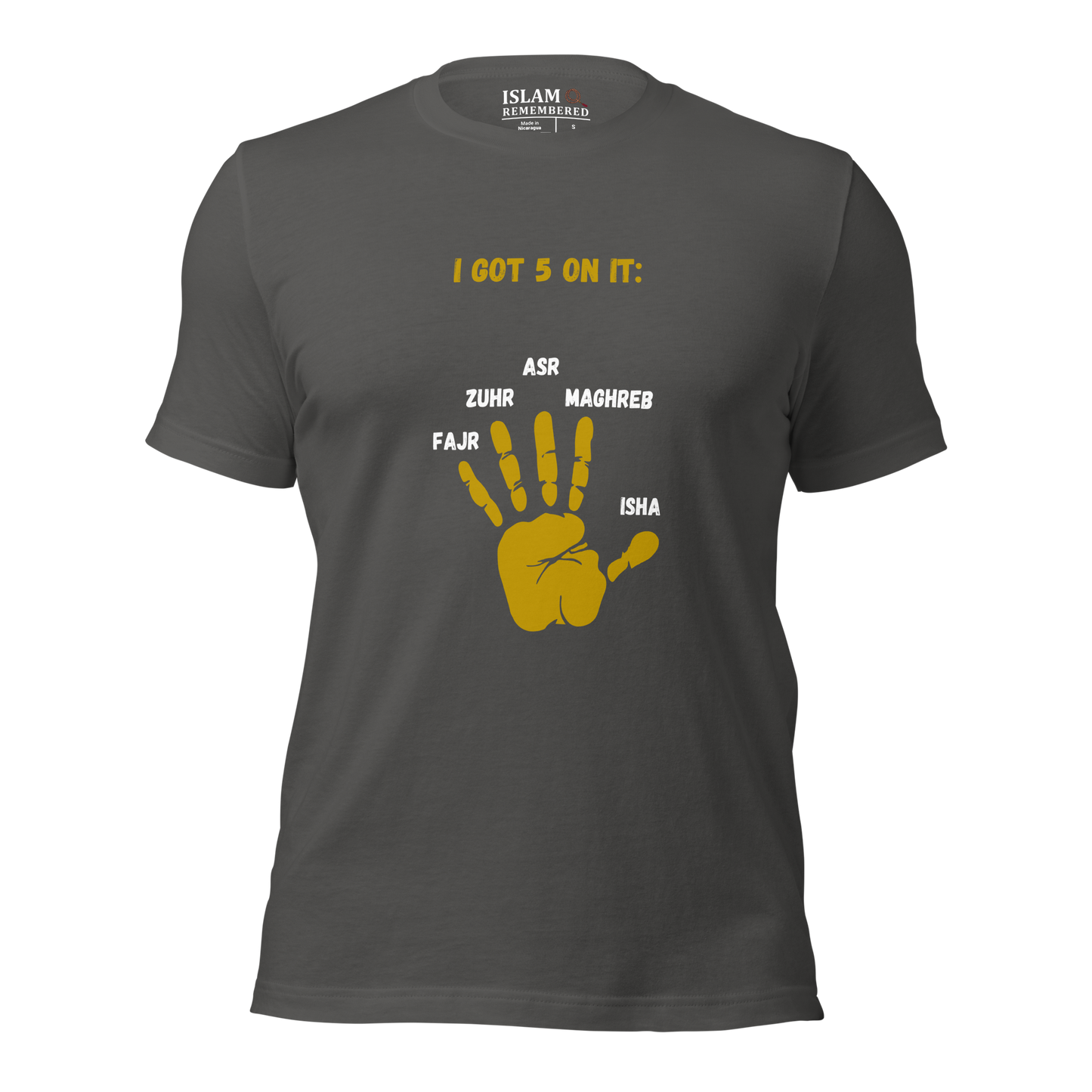 ADULT T-Shirt - I GOT 5 ON IT - Gold/Black