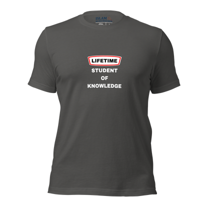 ADULT T-Shirt - LIFETIME STUDENT - White/Red