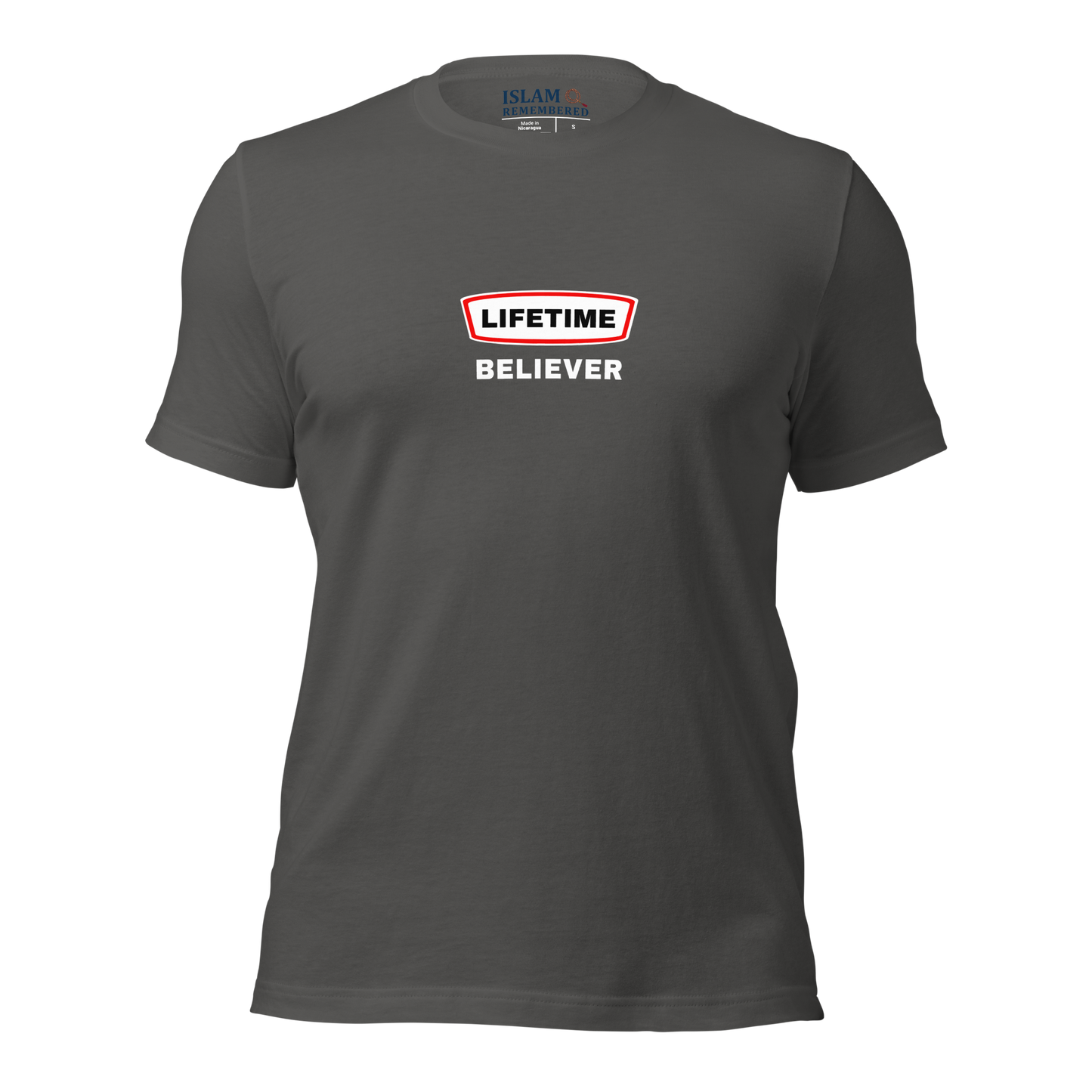 ADULT T-Shirt - LIFETIME BELIEVER - White/Red