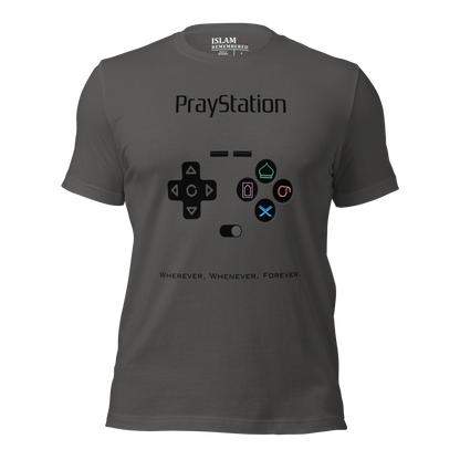 ADULT T-Shirt - PRAYSTATION (All Buttons) - Black