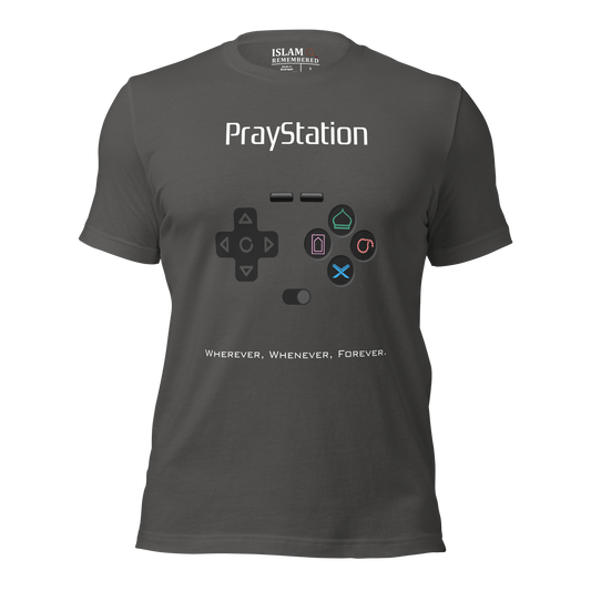 ADULT T-Shirt - PRAYSTATION (All Buttons) - White