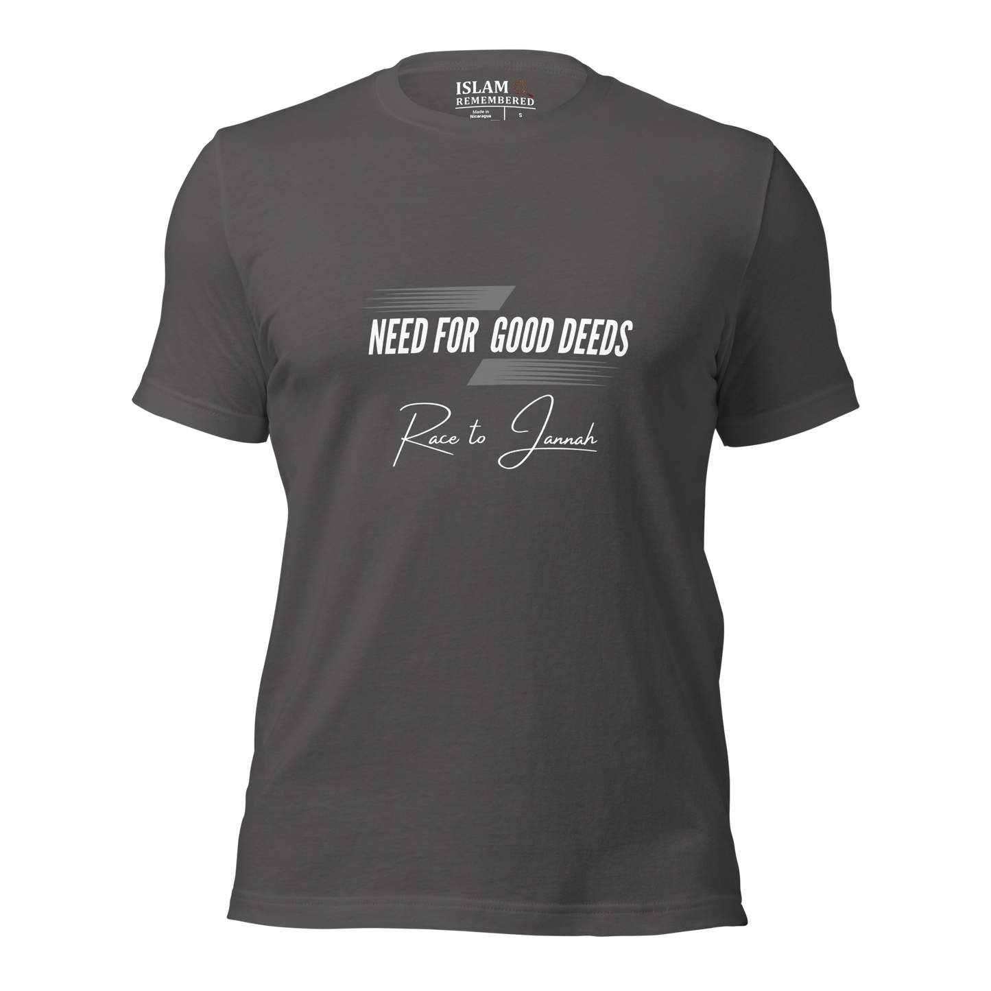 ADULT T-Shirt - NEED FOR GOOD DEEDS - White/Gray