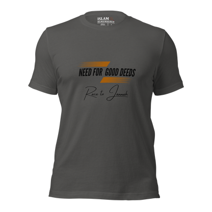 ADULT T-Shirt - NEED FOR GOOD DEEDS - Black/Orange