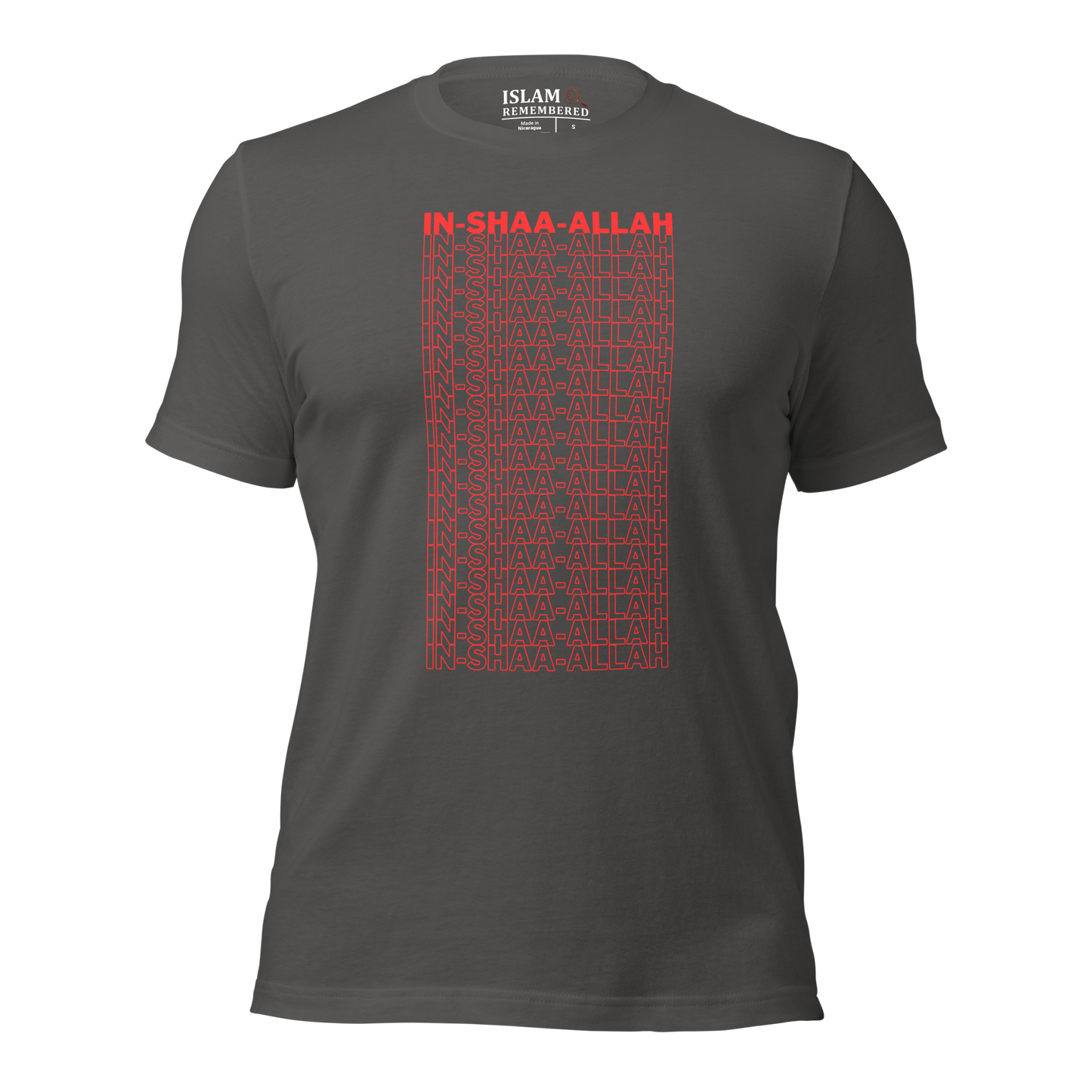 ADULT T-Shirt - INSHAA-ALLAH - Red