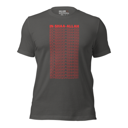 ADULT T-Shirt - INSHAA-ALLAH - Red