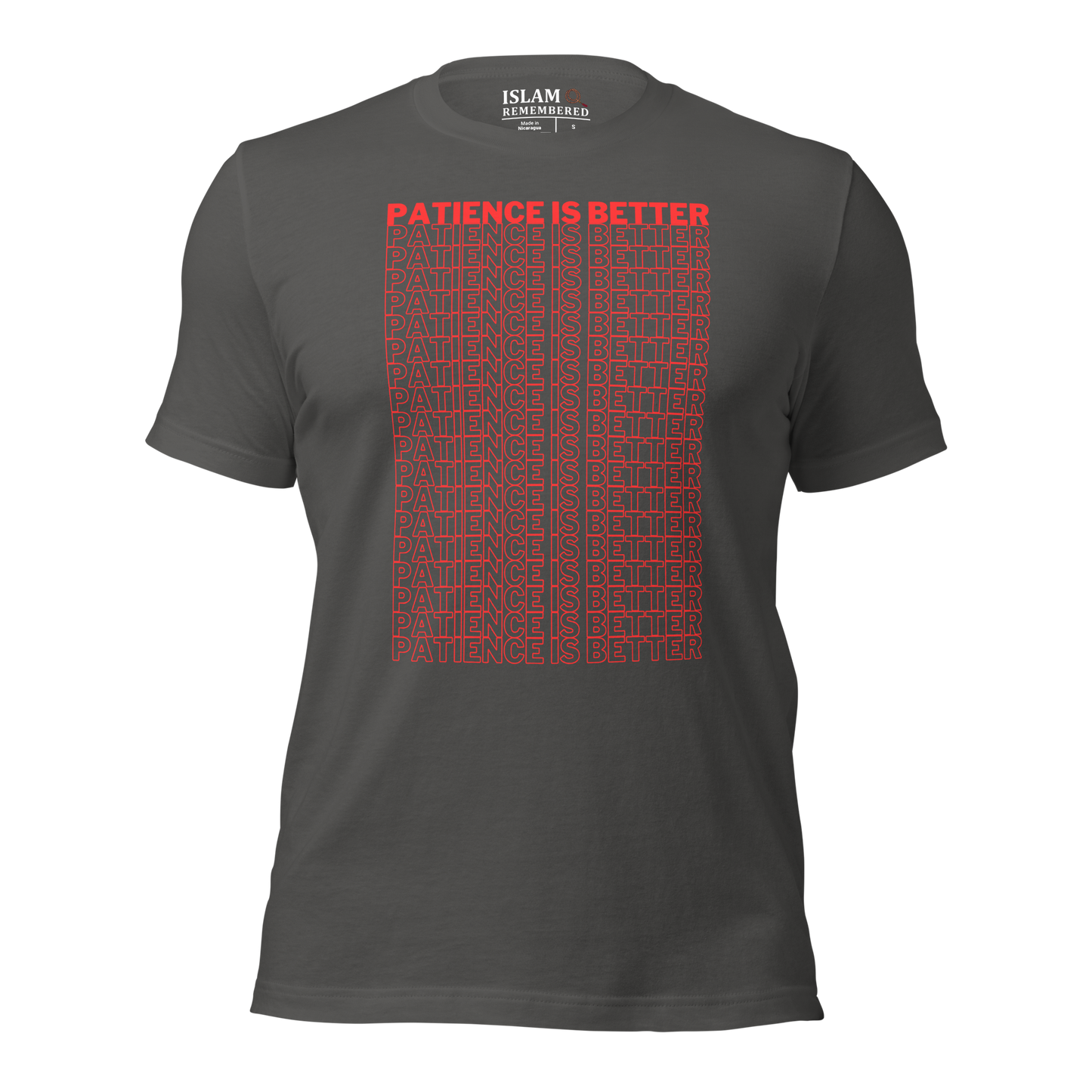 ADULT T-Shirt - PATIENCE IS BETTER - Red