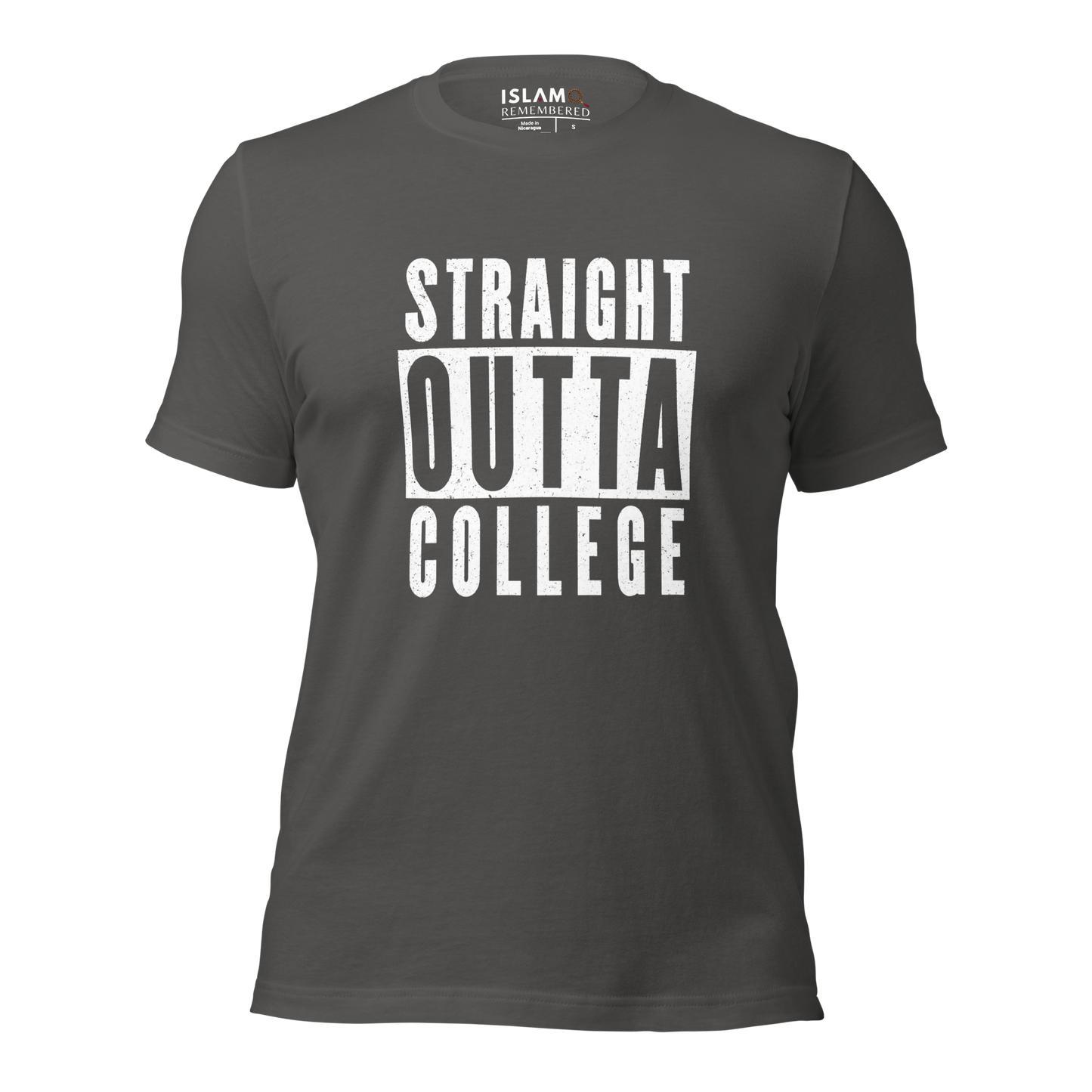 ADULT T-Shirt - STRAIGHT OUTTA COLLEGE