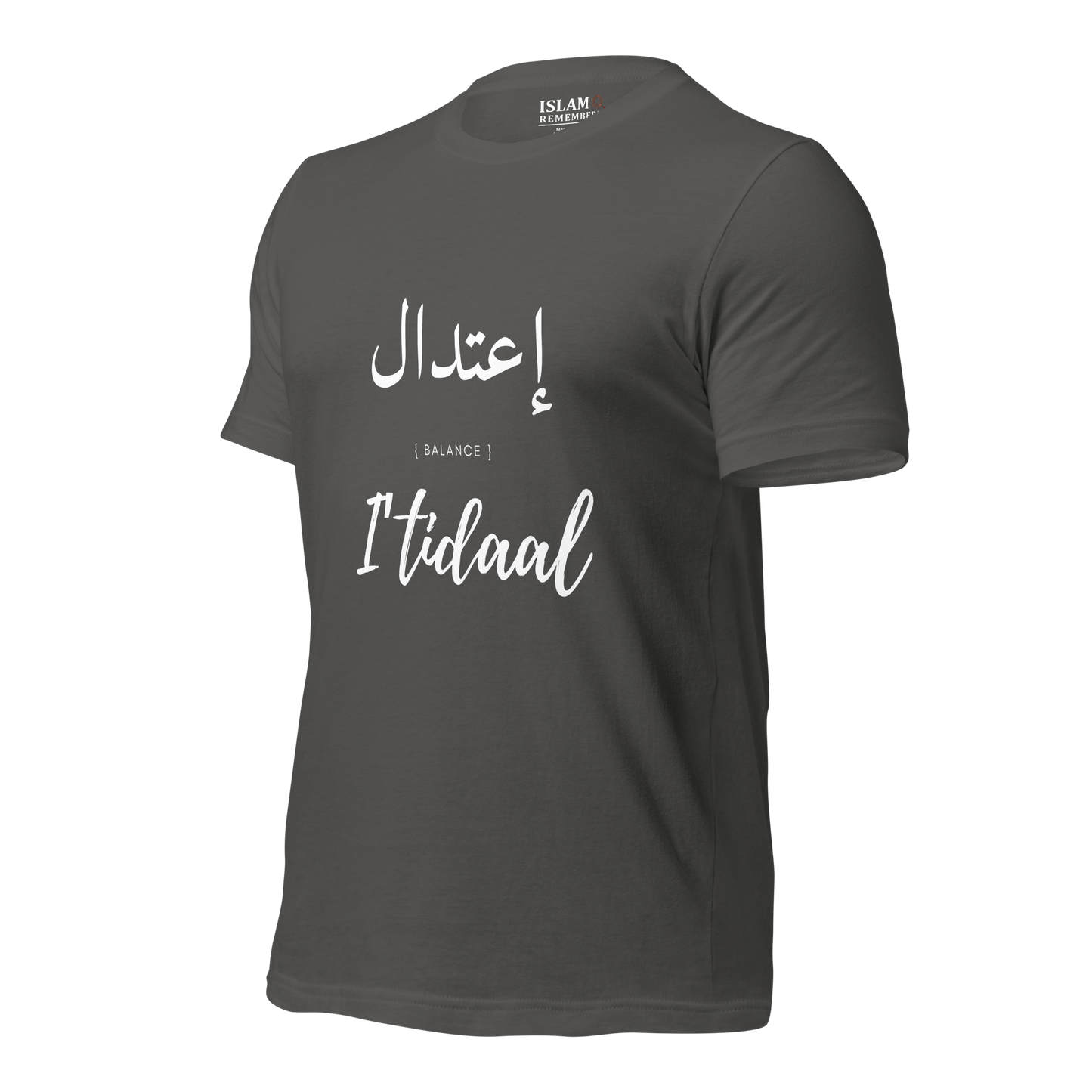 ADULT T-Shirt - I'TIDAAL (BALANCE) Arabic/English - White