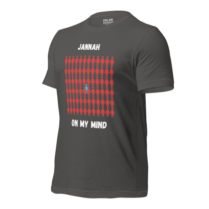 MEN's T-Shirt - JANNAH ON MY MIND - White/Blue