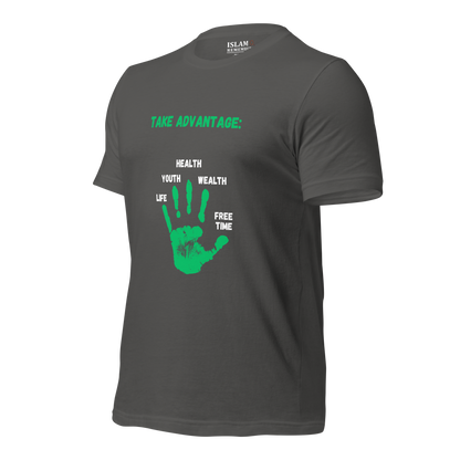 ADULT T-Shirt - ADVANTAGE BEFORE (Front/Back) - Green/White