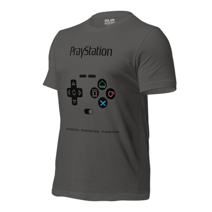 ADULT T-Shirt - PRAYSTATION (All Buttons) - Black