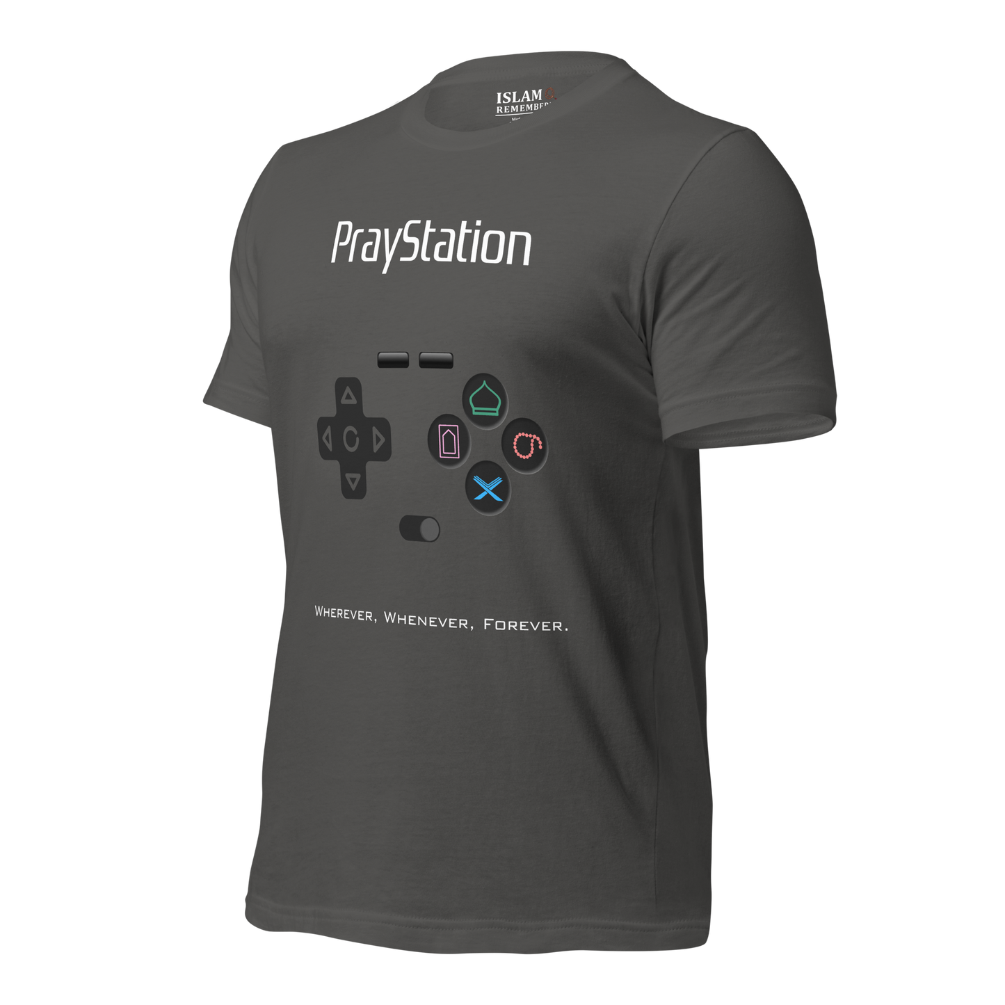 ADULT T-Shirt - PRAYSTATION (All Buttons) - White