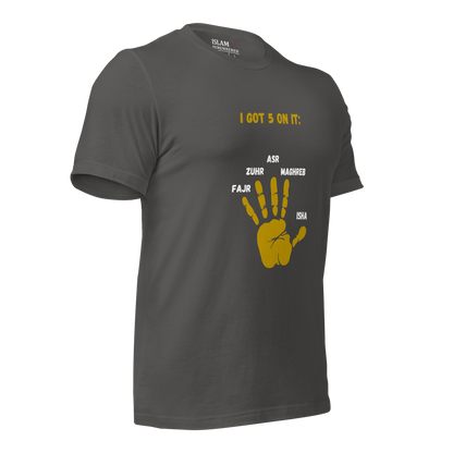 ADULT T-Shirt - I GOT 5 ON IT - Gold/Black