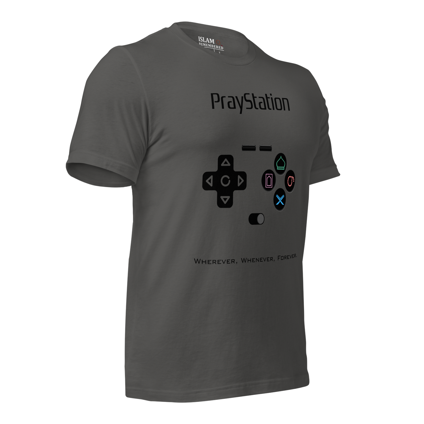 ADULT T-Shirt - PRAYSTATION (All Buttons) - Black