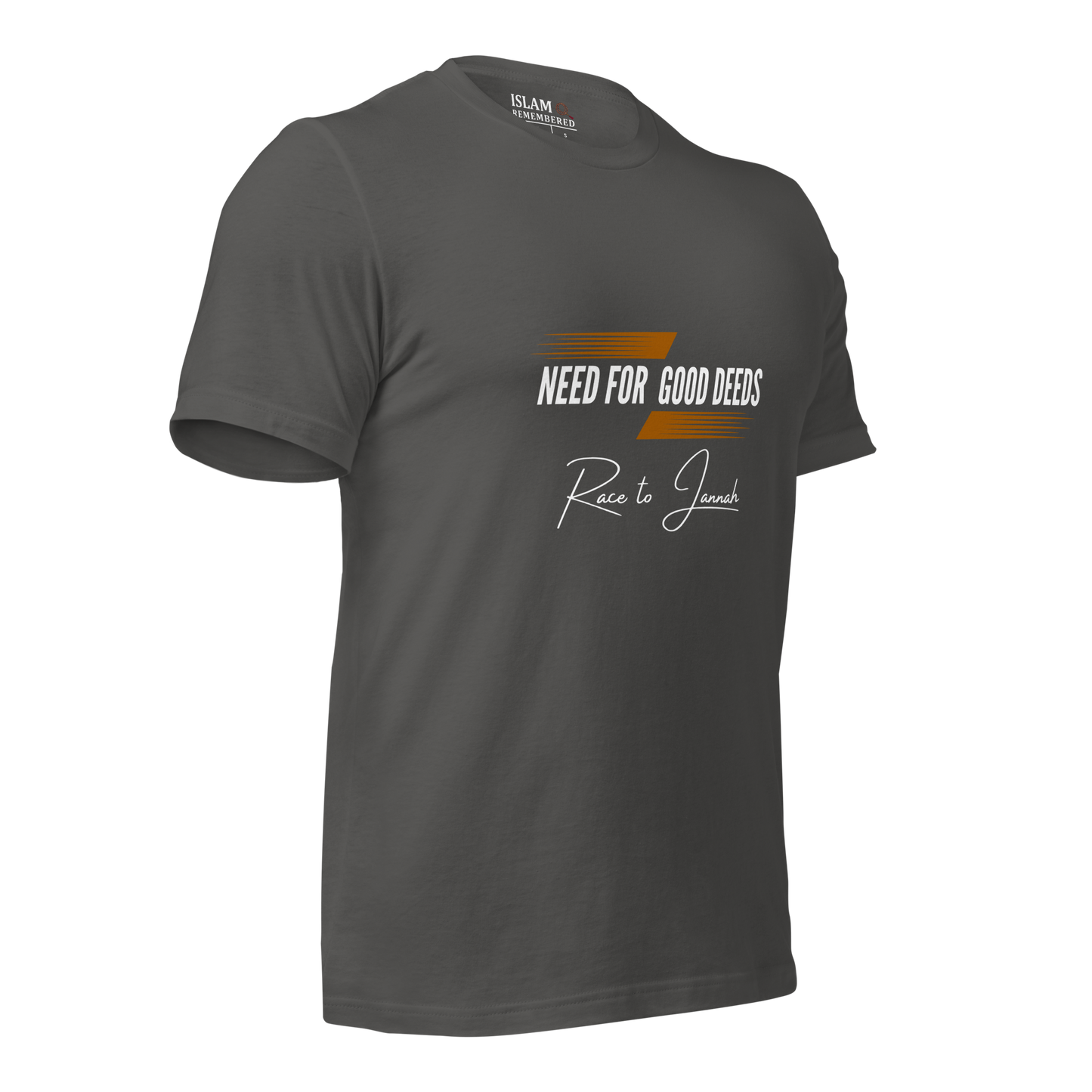 ADULT T-Shirt - NEED FOR GOOD DEEDS - White/Orange