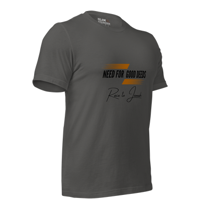 ADULT T-Shirt - NEED FOR GOOD DEEDS - Black/Orange