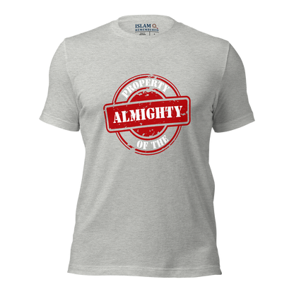 ADULT T-Shirt - PROPERTY OF THE ALMIGHTY - White/White/Red