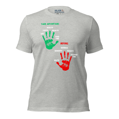 ADULT T-Shirt - ADVANTAGE BEFORE - Green/Red/White