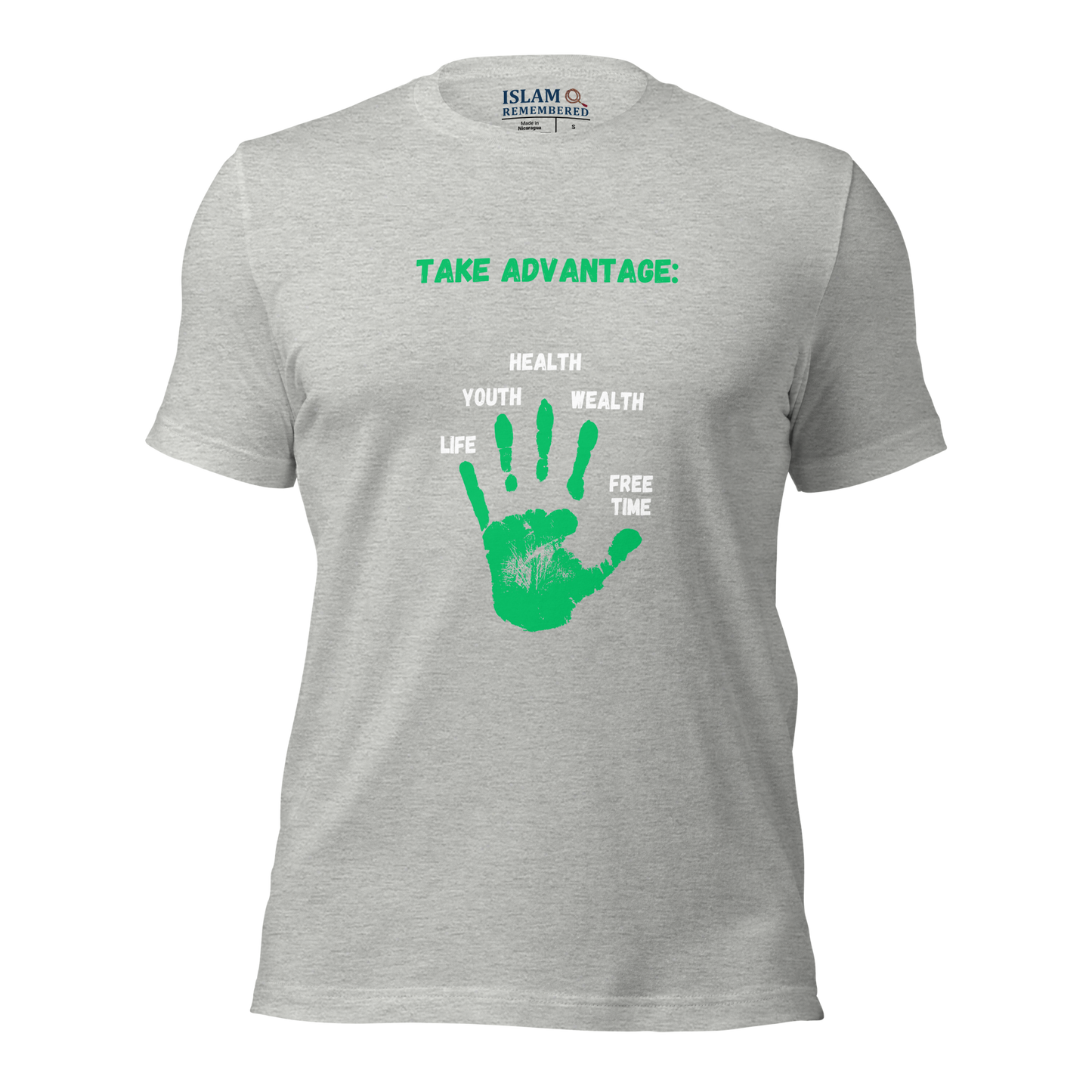 ADULT T-Shirt - ADVANTAGE BEFORE (Front/Back) - Green/White