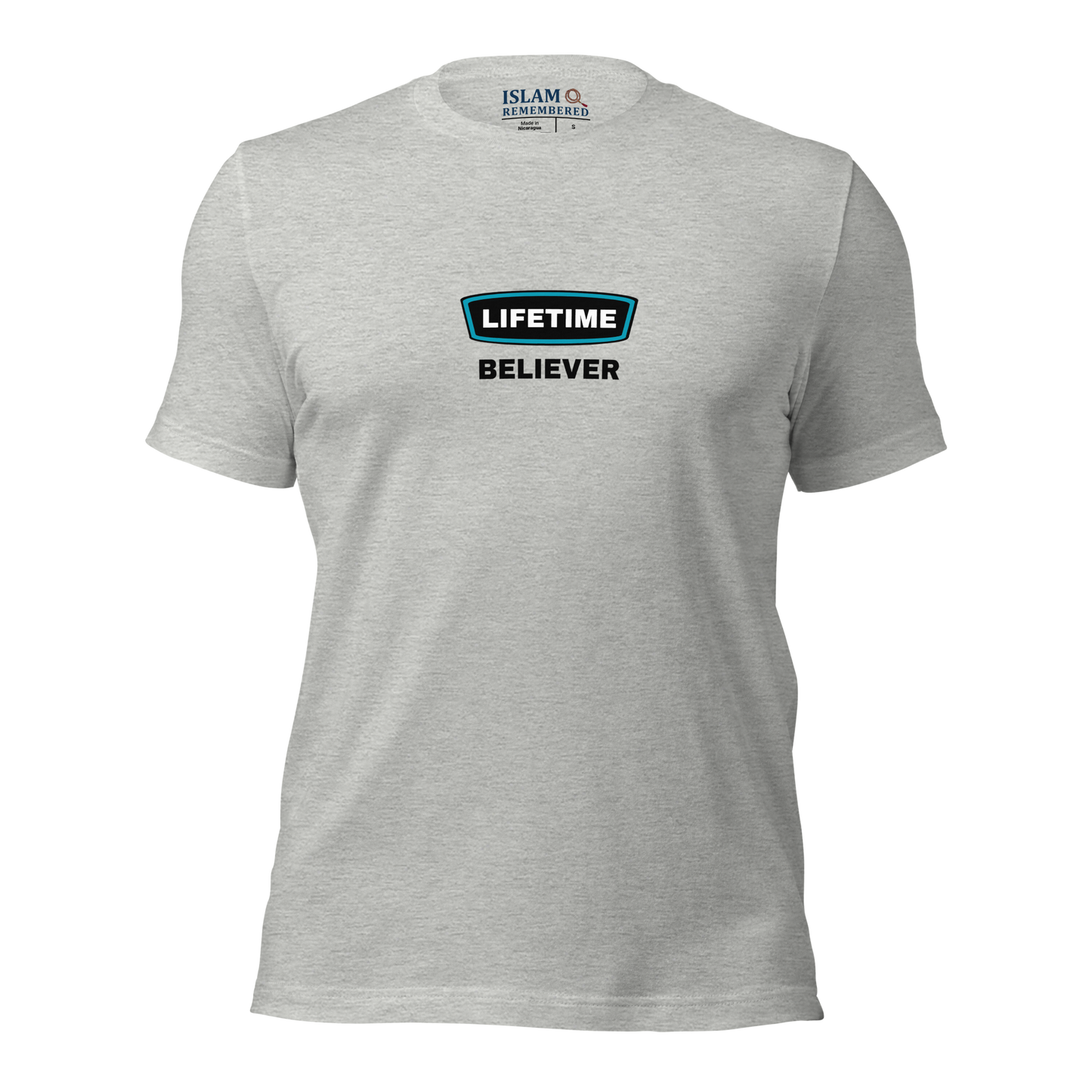 ADULT T-Shirt - LIFETIME BELIEVER - Black/Teal