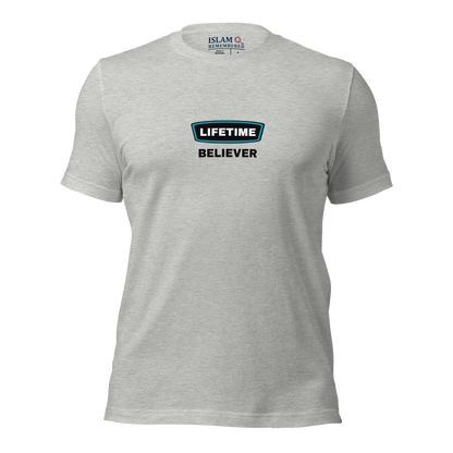 ADULT T-Shirt - LIFETIME BELIEVER - Black/Teal