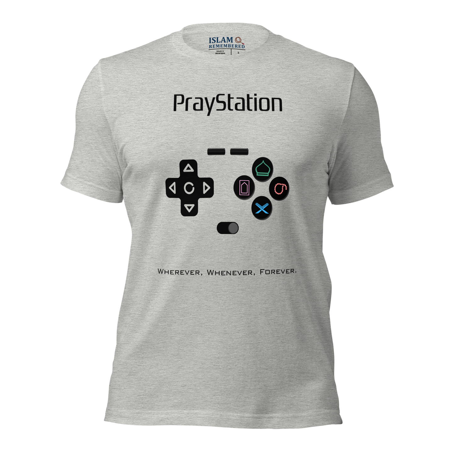 ADULT T-Shirt - PRAYSTATION (All Buttons) - Black