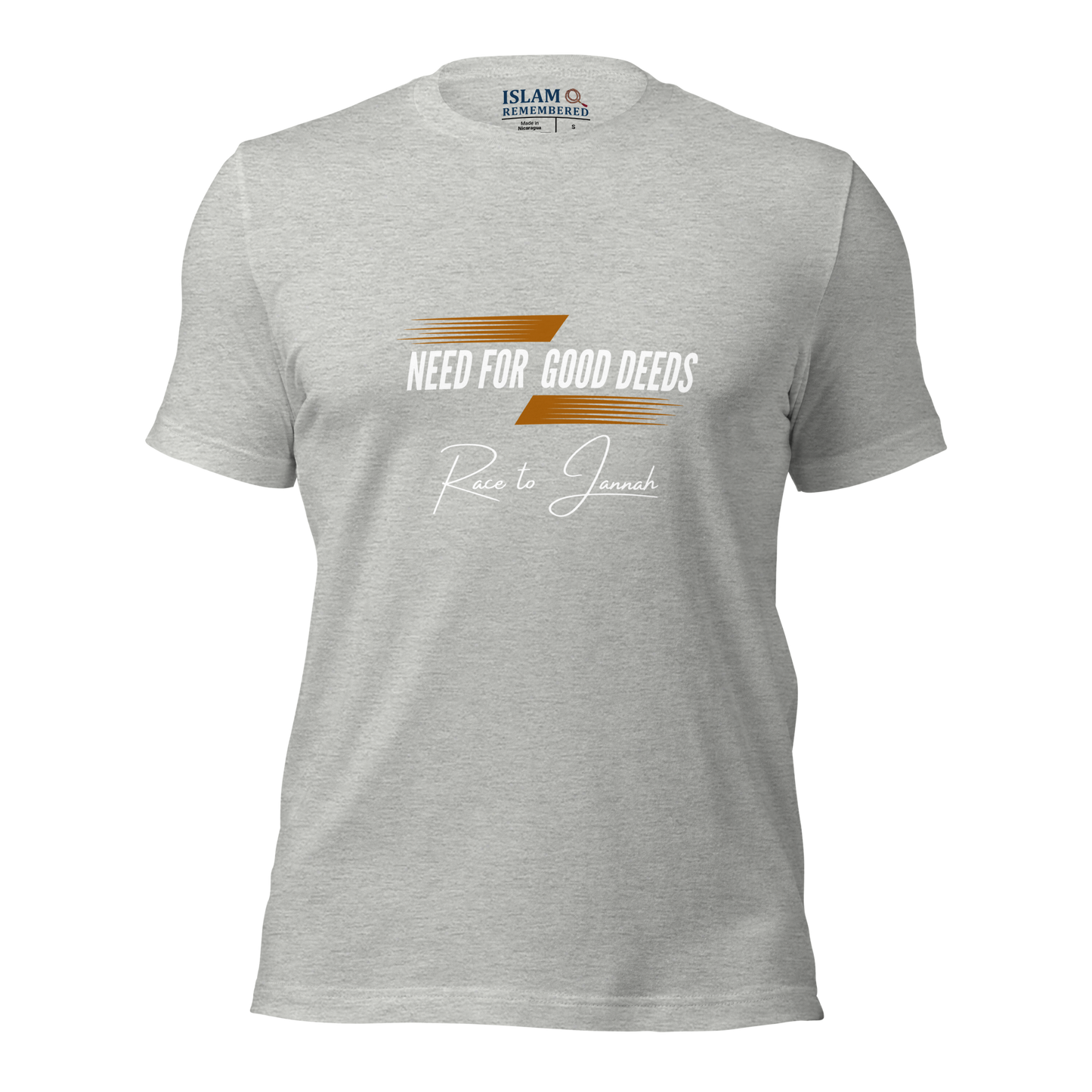 ADULT T-Shirt - NEED FOR GOOD DEEDS - White/Orange