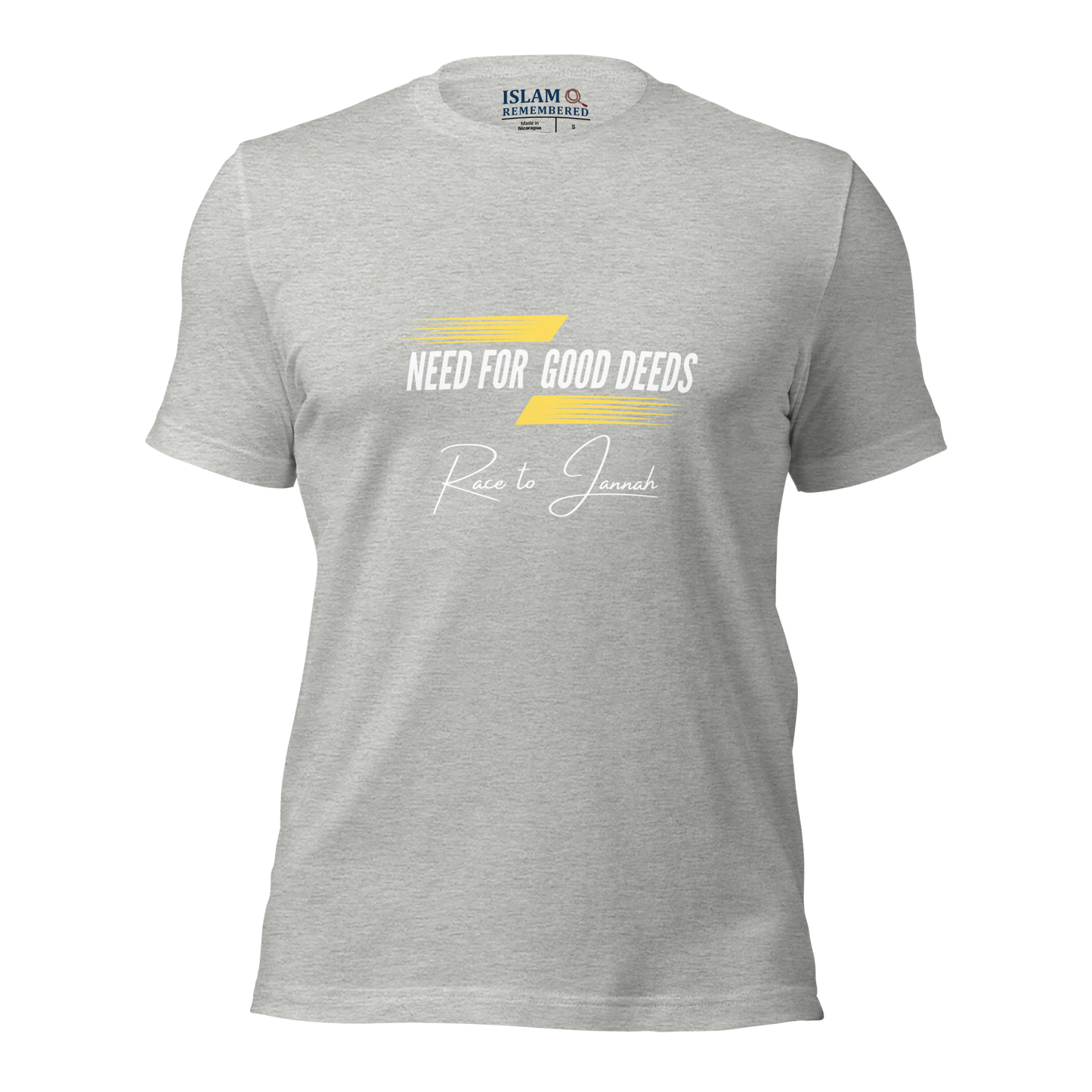 ADULT T-Shirt - NEED FOR GOOD DEEDS - White/Yellow