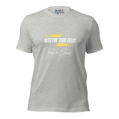 ADULT T-Shirt - NEED FOR GOOD DEEDS - White/Yellow