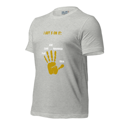 ADULT T-Shirt - I GOT 5 ON IT - Gold/Black