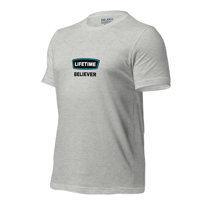 ADULT T-Shirt - LIFETIME BELIEVER - Black/Teal