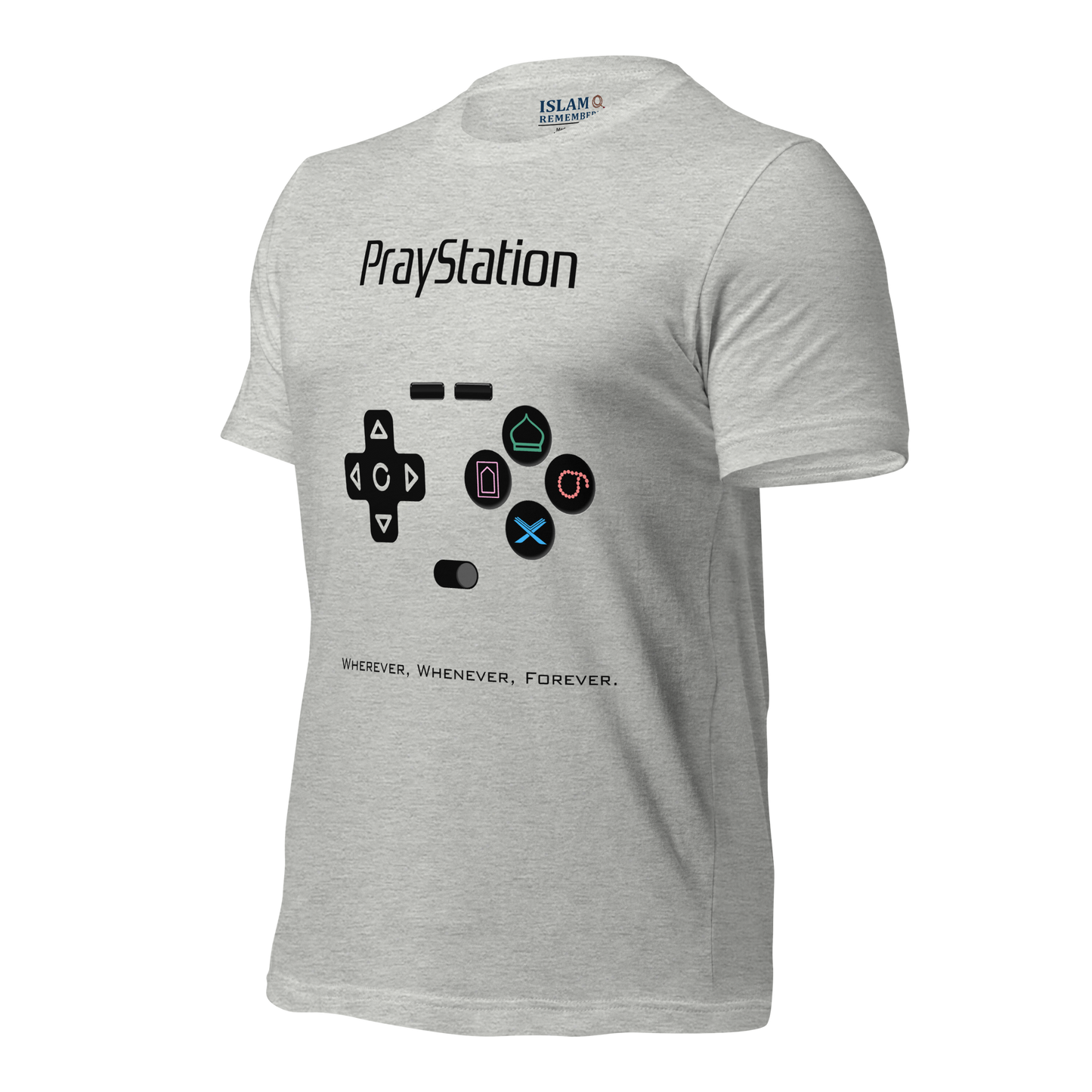 ADULT T-Shirt - PRAYSTATION (All Buttons) - Black