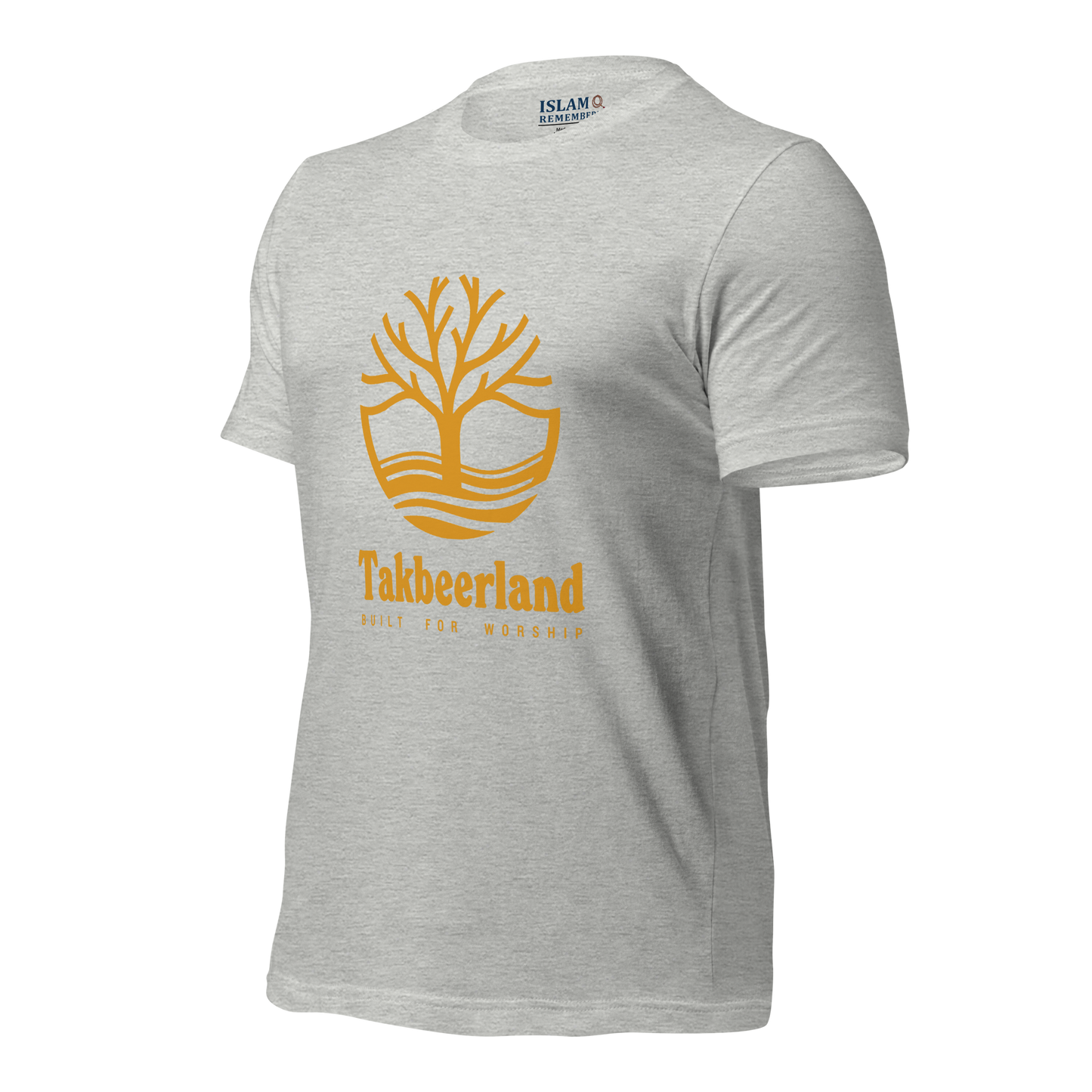 ADULT T-Shirt - TAKBEERLAND FULL LOGO (Centered/Large) - Gold