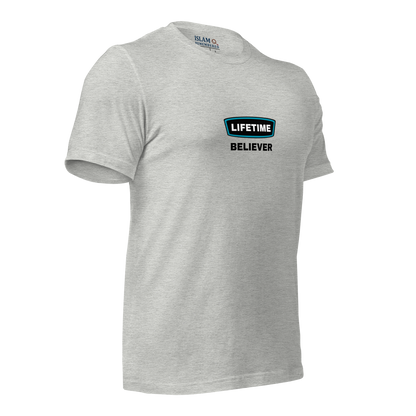 ADULT T-Shirt - LIFETIME BELIEVER - Black/Teal