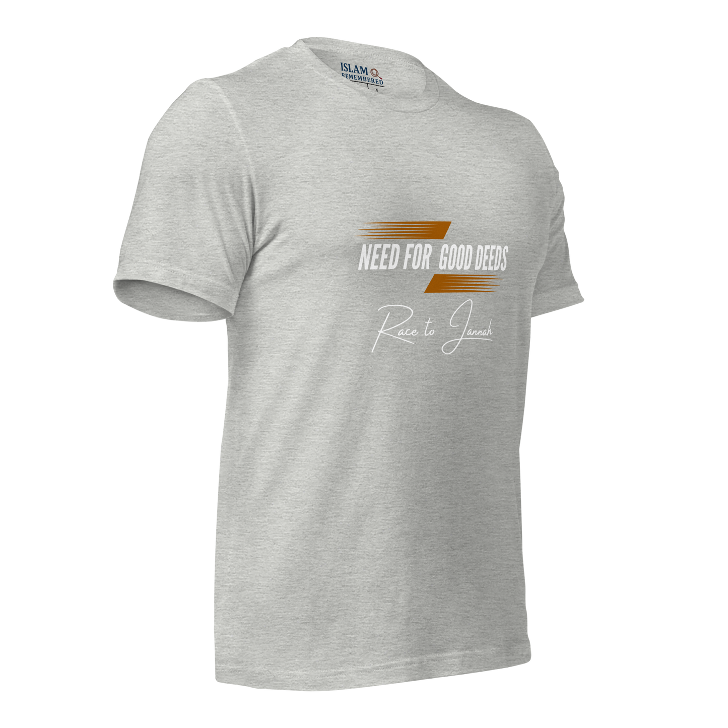 ADULT T-Shirt - NEED FOR GOOD DEEDS - White/Orange