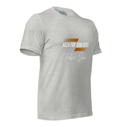 ADULT T-Shirt - NEED FOR GOOD DEEDS - White/Orange