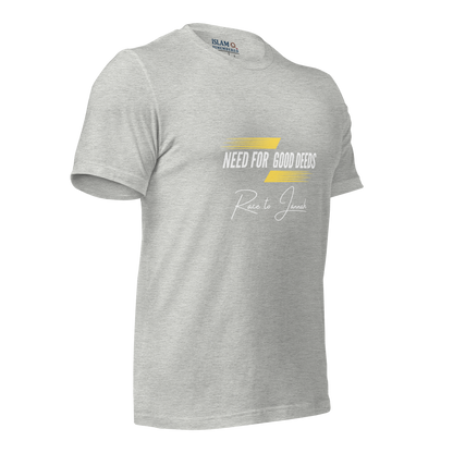 ADULT T-Shirt - NEED FOR GOOD DEEDS - White/Yellow